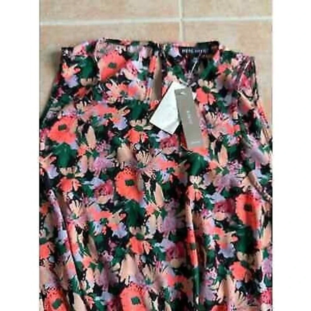 J. Crew Mercantile Neon Floral Dress - Coral - Size 12 New !